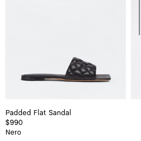 Padded Flat Bottega Sandals - Picture 2 of 6